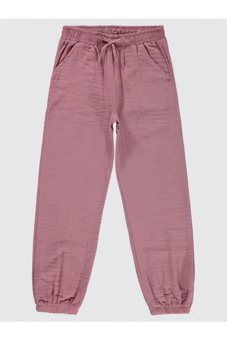 Pantalon fille 10-13 ans Rose poudré - Emballage