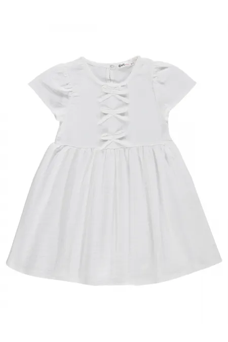 Kız Çocuk Jile ve Elbise 10-13 Yaş Beyaz - Paket