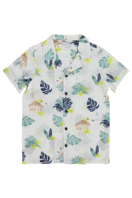 Erkek Çocuk Gömlek 6-9 Yaş Beyaz - Paket