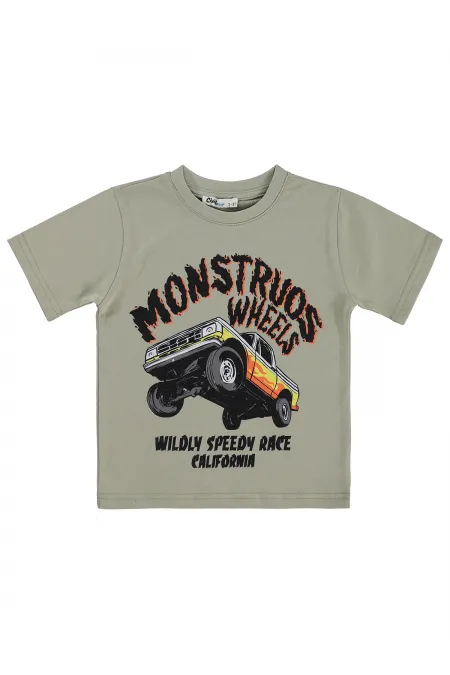 T-shirt garçon Km 2-5 ans Gris doux - Lot