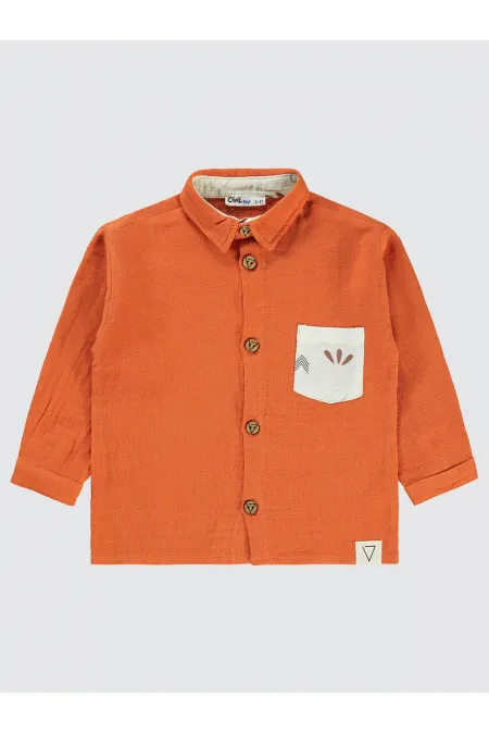 Chemise garçon orange 2-5 ans - Emballage