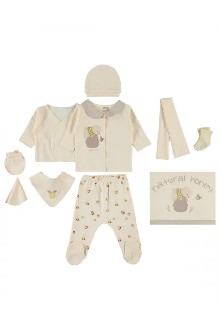 Baby Onesie Sets 0-24 Months Light Brown - Pack