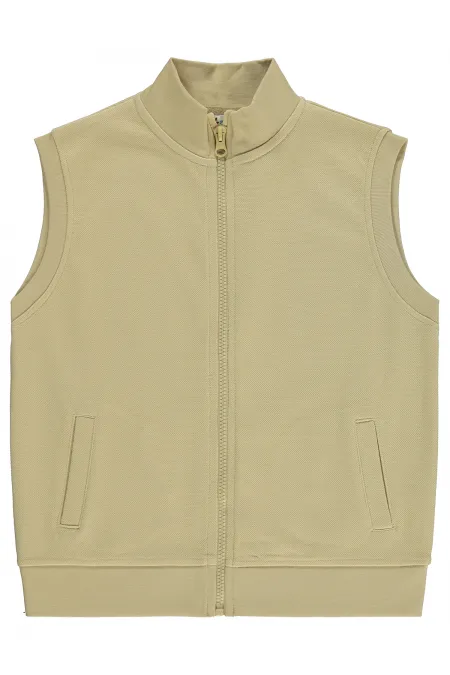 Erkek Çocuk Yelek 6-9 Yaş Vizon - Paket