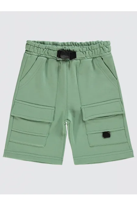 Capri garçon 6-9 ans, kaki doux - Emballage