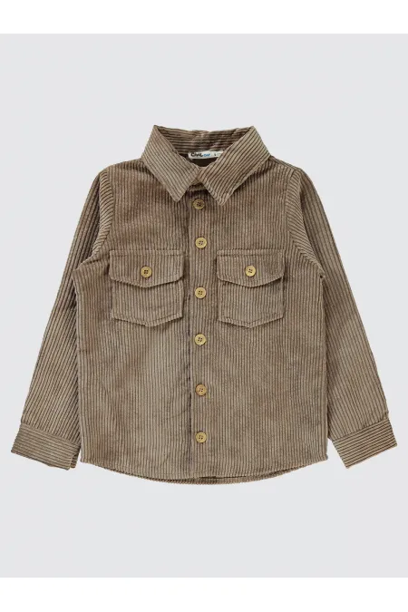 Chemise garçon 10-13 ans couleur camel - Emballage