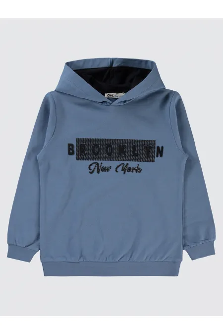 Sweat-shirt garçon 10-13 ans indigo - Emballage