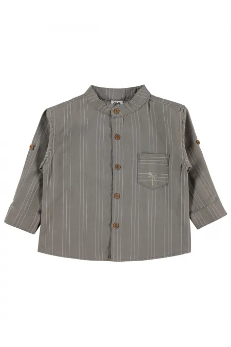 Baby Shirt 0-24 Months Dark Brown - Pack