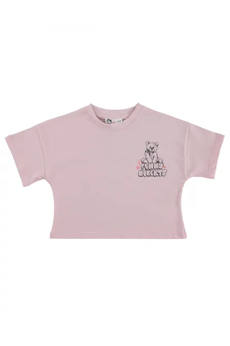 T-shirt pour fille, 2-5 ans, rose poudré - Lot