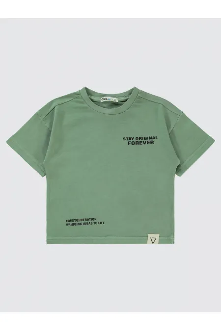 Boys T-Shirt 2-5 Years Khaki - Pack