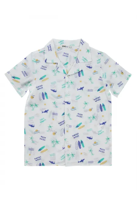 T-shirt garçon, 6-9 ans, blanc - Lot