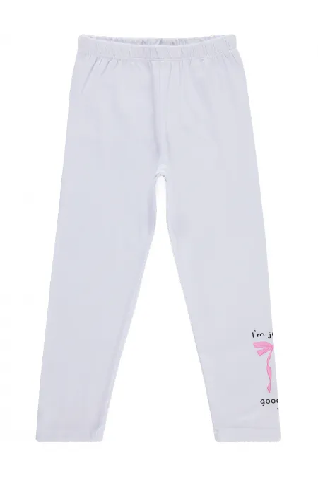 Leggings pour filles, Km, 6-9 ans, blancs - Lot