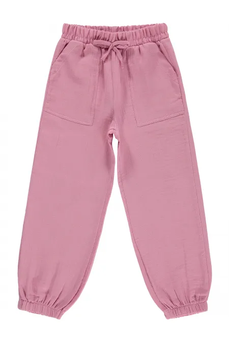 Kız Çocuk Pantolon 10-13 Yaş Gül Kurusu - Paket