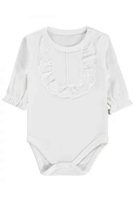 Bebek Çıtçıtlı Badi 0-24 Ay Ekru - Paket