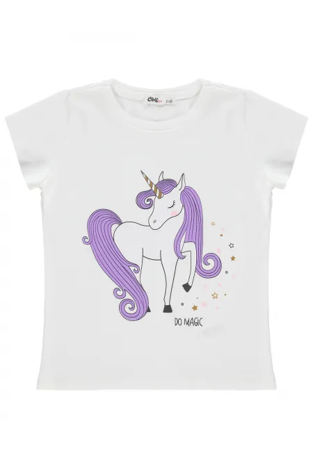 Girls' T-Shirt Km 2-5 Years Off-White - Package