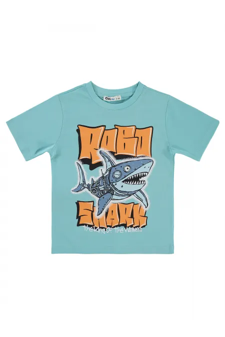 T-shirt garçon KM 2-5 ans Menthe foncée - Lot