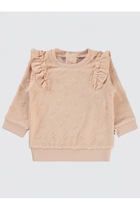Bebek Sweatshirt 0-24 Ay Pudra - Paket