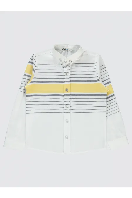 Erkek Çocuk Gömlek 6-9 Yaş Sarı - Paket