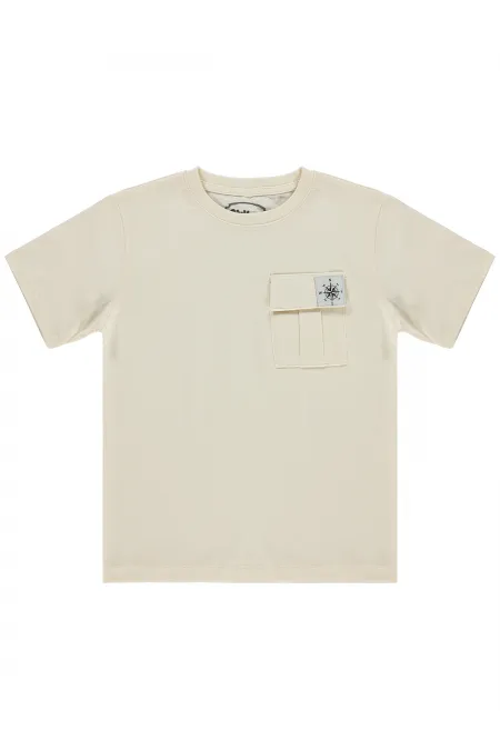 T-shirt garçon, 10-13 ans, ivoire - Lot