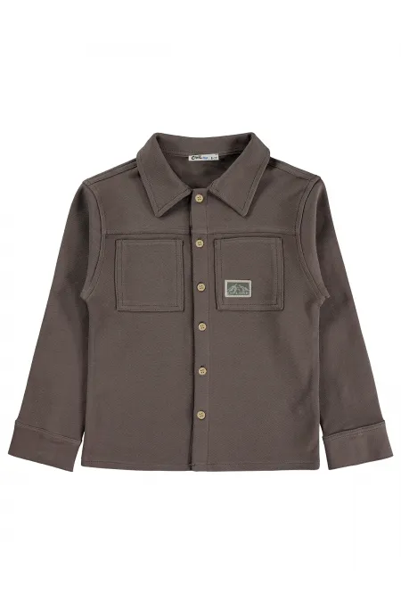 Boys' Shirt, Ages 6-9, Dark Brown - Pack