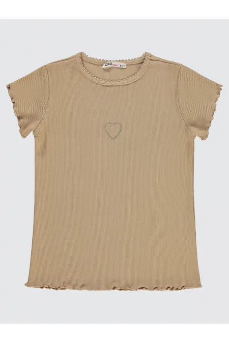 Girls' T-Shirt 6-9 Years Old Oat Milk - Package