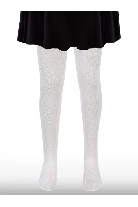 Collants blancs pour fille de 2 à 9 ans - Lot