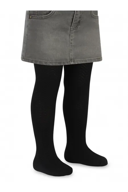 Kız Çocuk Külotlu Çorap 2-9 Yaş Siyah - Paket