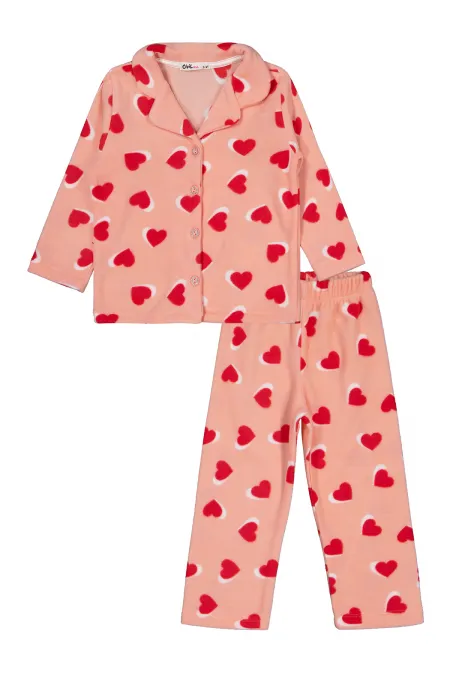 Ensemble pyjama fille 2-5 ans saumon - Emballage
