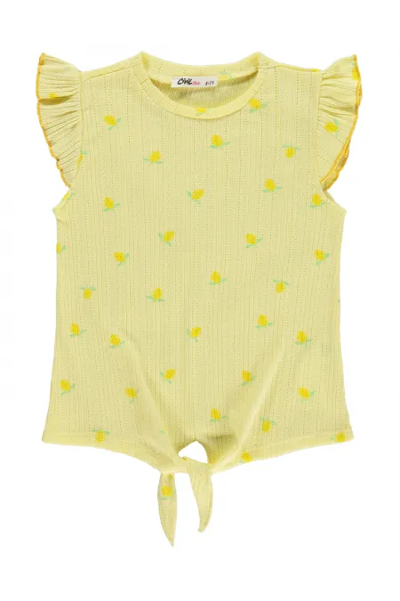 Girls' T-shirt, Ages 6-9, Yellow - Pack