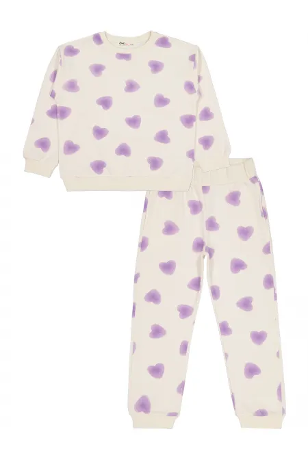 Ensemble de survêtement fille 6-9 ans écru - Paquet