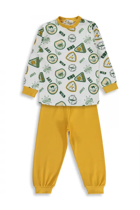 Ensemble pyjama garçon 2-5 ans moutarde - Lot Ensemble pyjama garçon 2-5 ans moutarde - Lot