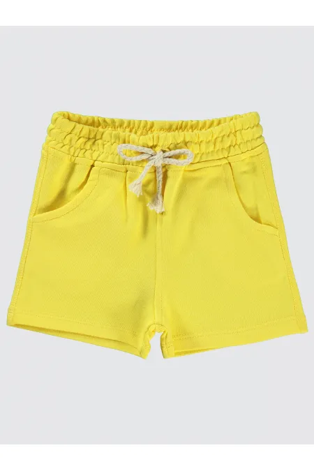 Bebek Şort 0-24 Ay Canlı Sarı - Paket