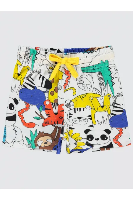 Erkek Çocuk Şort 2-5 Yaş Beyaz - Paket