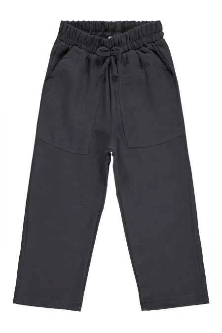 Girls' Trousers, Ages 2-5, Anthracite - Pack