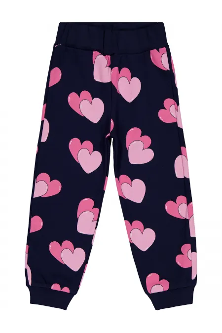 Bas de survêtement fille Km 2-5 ans Bleu marine - Emballage