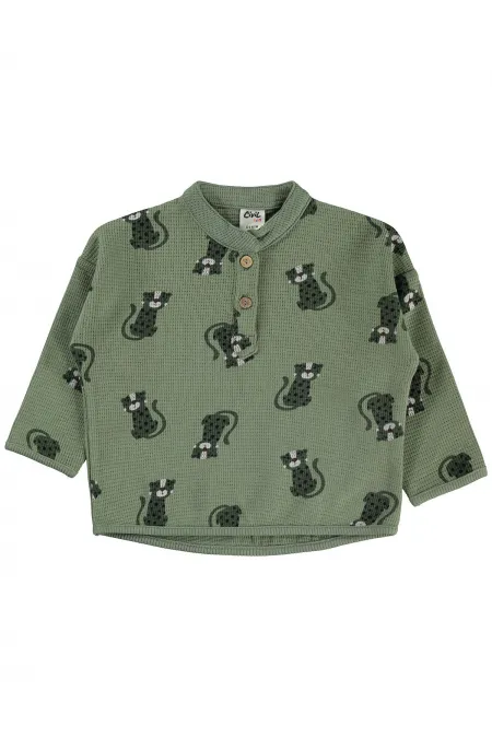 Bebek Sweatshirt 0-24 Ay Haki - Paket