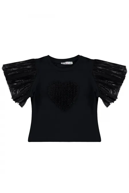 Girls' T-shirt, Ages 6-9, Black - Pack