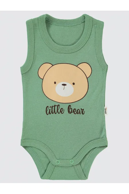 Body bébé à boutons-pression 0-24 mois kaki - Emballage