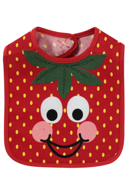 Bavoir bébé rouge 0-24 mois - Emballage