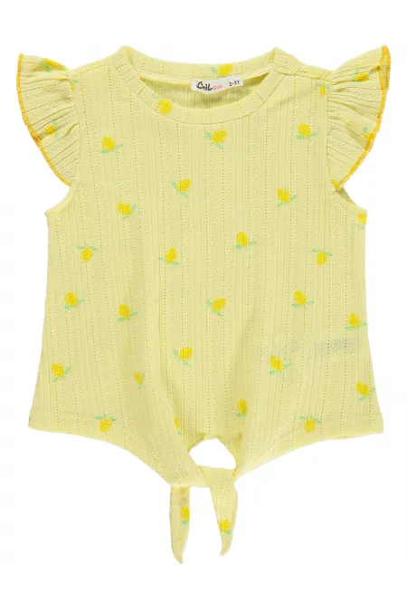 Girls' T-shirt, Ages 2-5, Yellow - Pack