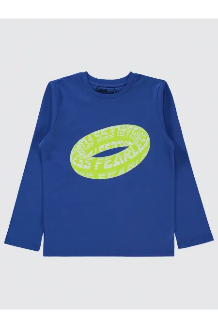 Erkek Çocuk Sweatshirt 6-9 Yaş Saks - Paket