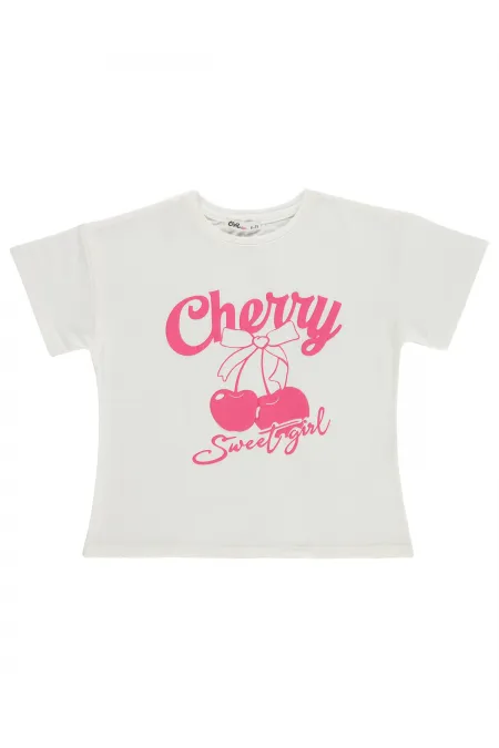 Kız Çocuk Tişört 6-9 Yaş Ekru - Paket