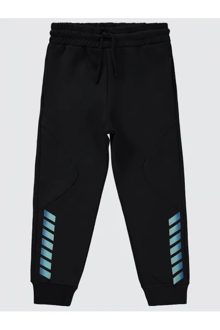 Erkek Çocuk Eşofman Altı 6-9 Yaş Siyah - Paket