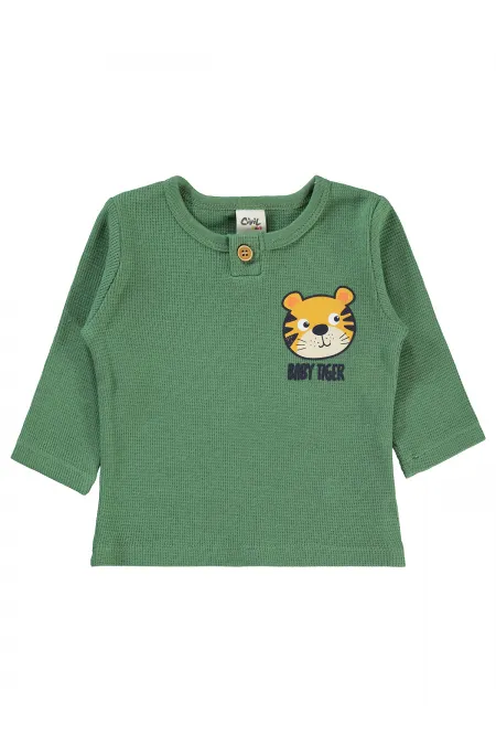 Bebek Sweatshirt 0-24 Ay Haki - Paket