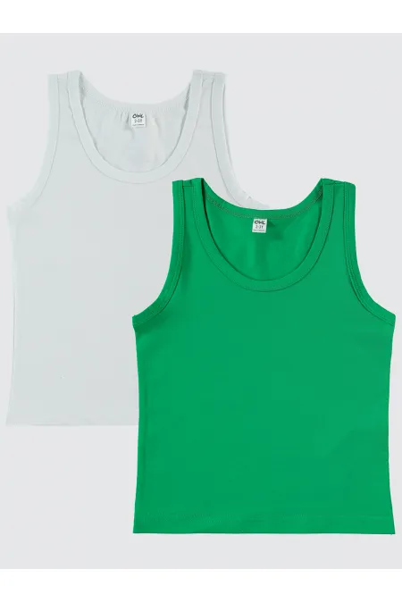 Tenue d'athlète garçon 2-9 ans Vert-Blanc - Pack