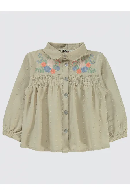Kız Çocuk Gömlek 2-5 Yaş Bej - Paket