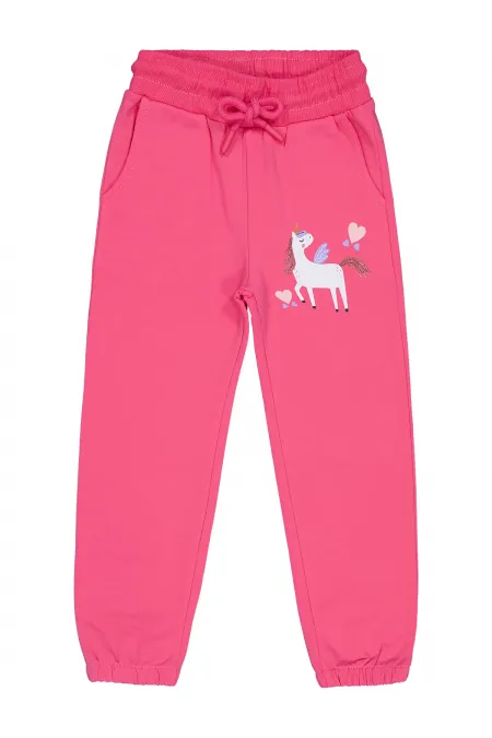 Bas de survêtement rose foncé pour fille (2-5 ans) - Lot