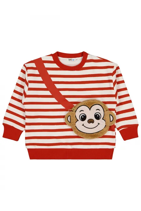 Erkek Çocuk Sweatshirt 2-5 Yaş Kiremit - Paket