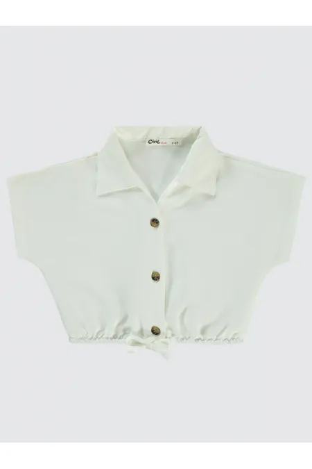 Chemise écru pour fille de 2 à 5 ans - Emballage civil