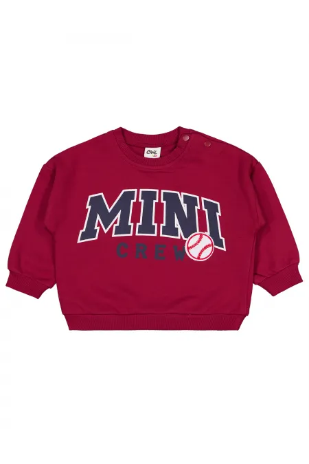 Bebek Sweatshirt 0-24 Ay Bordo - Paket