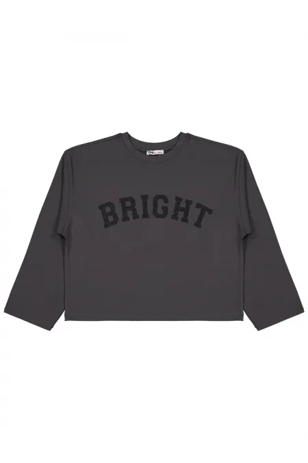 Kız Çocuk Sweatshirt 10-13 Yaş Antrasit - Paket